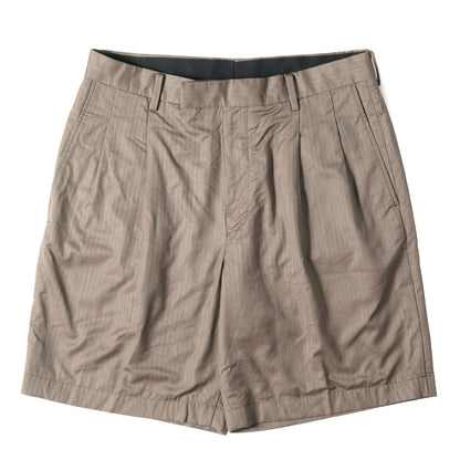 ×Ermenegildo Zegna ヘリンボーンウール 2タック スラックス ショーツ