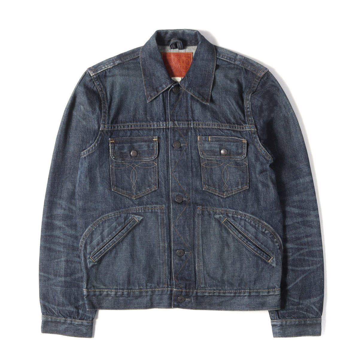 ヴィンテージ加工 メダリオンステッチ デニムジャケット (ROPER DENIM JACKET)