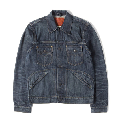 ヴィンテージ加工 メダリオンステッチ デニムジャケット (ROPER DENIM JACKET)