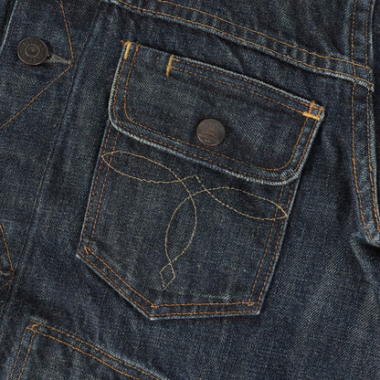 ヴィンテージ加工 メダリオンステッチ デニムジャケット (ROPER DENIM JACKET)