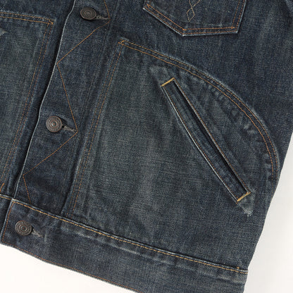 ヴィンテージ加工 メダリオンステッチ デニムジャケット (ROPER DENIM JACKET)