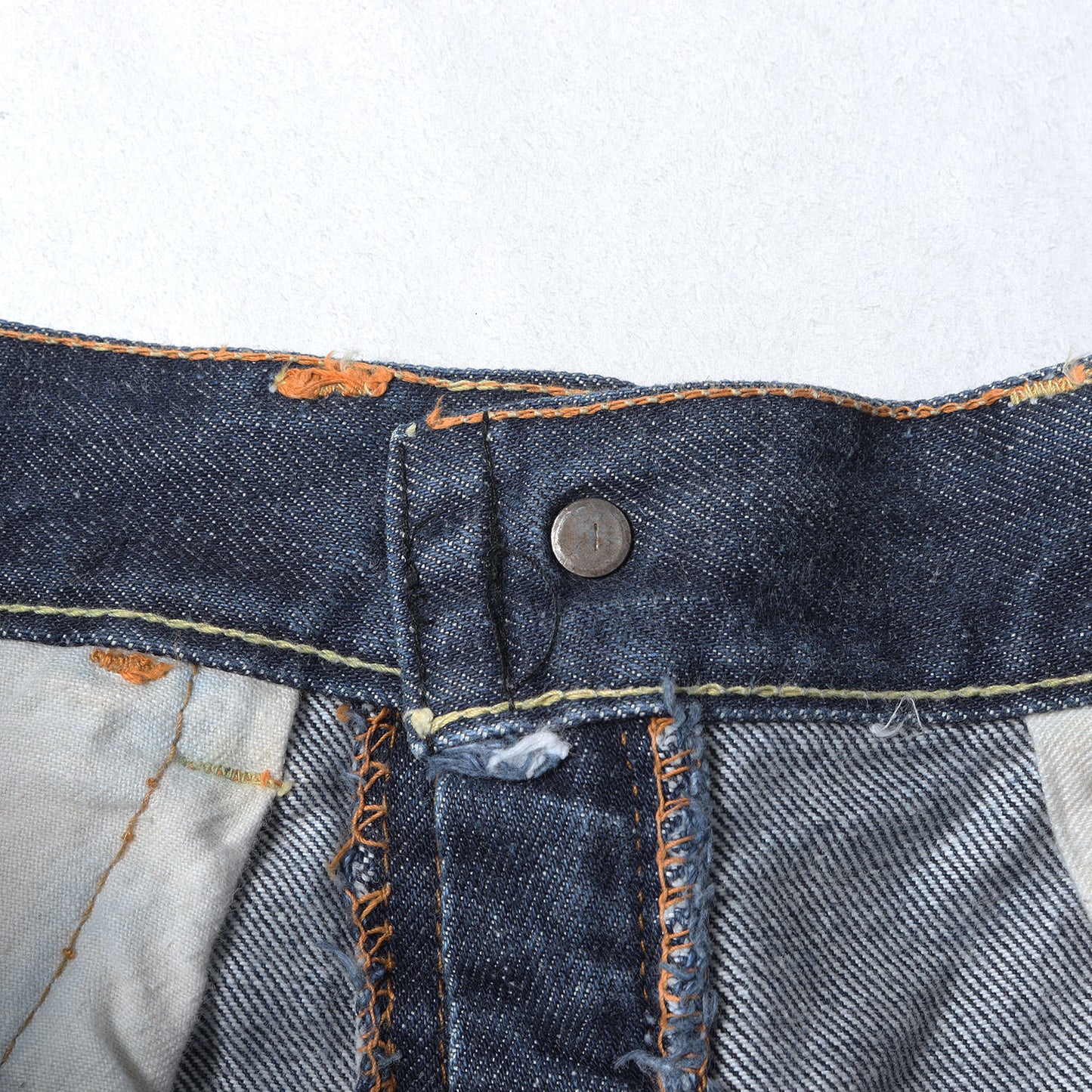 [希少モデル 濃紺] 60s 606 Big E デニムパンツ / USA製 ボタン裏刻印1