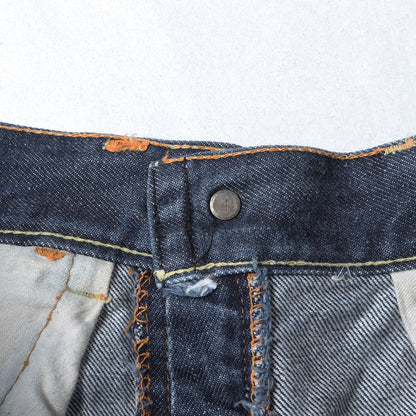 [希少モデル 濃紺] 60s 606 Big E デニムパンツ / USA製 ボタン裏刻印1