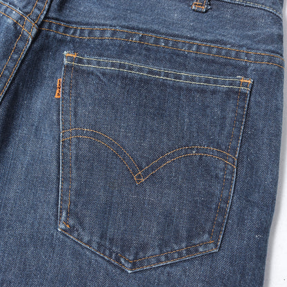 [希少モデル 濃紺] 60s 606 Big E デニムパンツ / USA製 ボタン裏刻印1