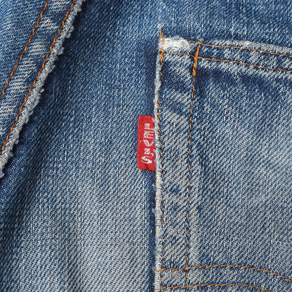 [雰囲気抜群 ヒゲあり] 70s 501 66前期 Big E デニムパンツ / USA製 ボタン裏刻印2