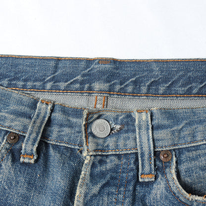 [雰囲気抜群 ヒゲあり] 70s 501 66前期 Big E デニムパンツ / USA製 ボタン裏刻印2