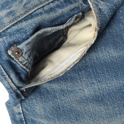 [雰囲気抜群 ヒゲあり] 70s 501 66前期 Big E デニムパンツ / USA製 ボタン裏刻印2