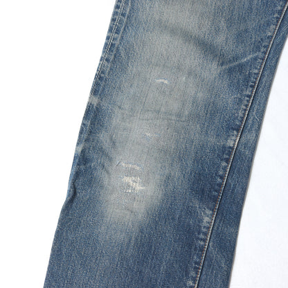 [雰囲気抜群 ヒゲあり] 70s 501 66前期 Big E デニムパンツ / USA製 ボタン裏刻印2