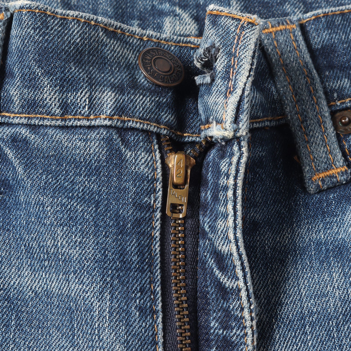 [雰囲気抜群 両耳付き] 70s 505-0217 66前期 Big E デニムパンツ / USA製 ボタン裏刻印5