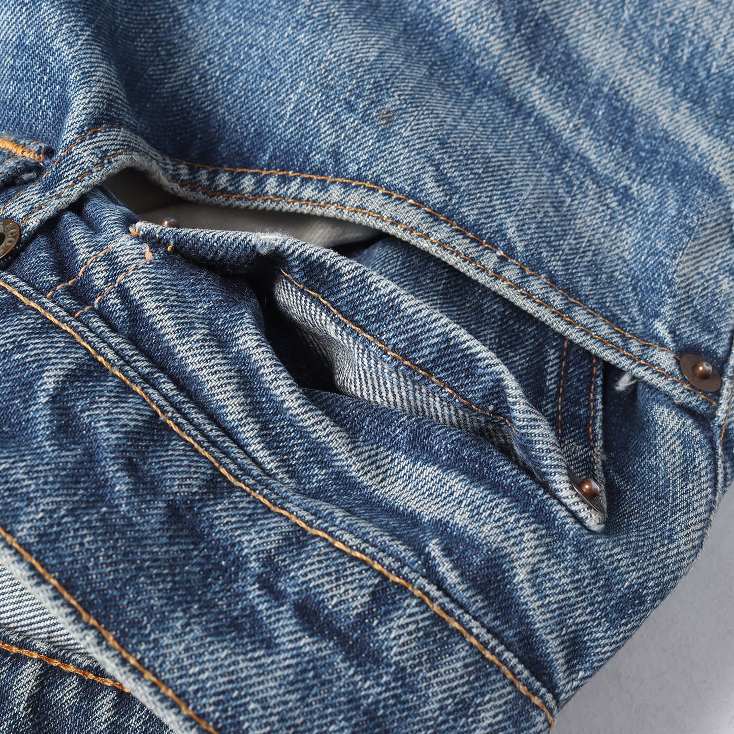 [雰囲気抜群 両耳付き] 70s 505-0217 66前期 Big E デニムパンツ / USA製 ボタン裏刻印5