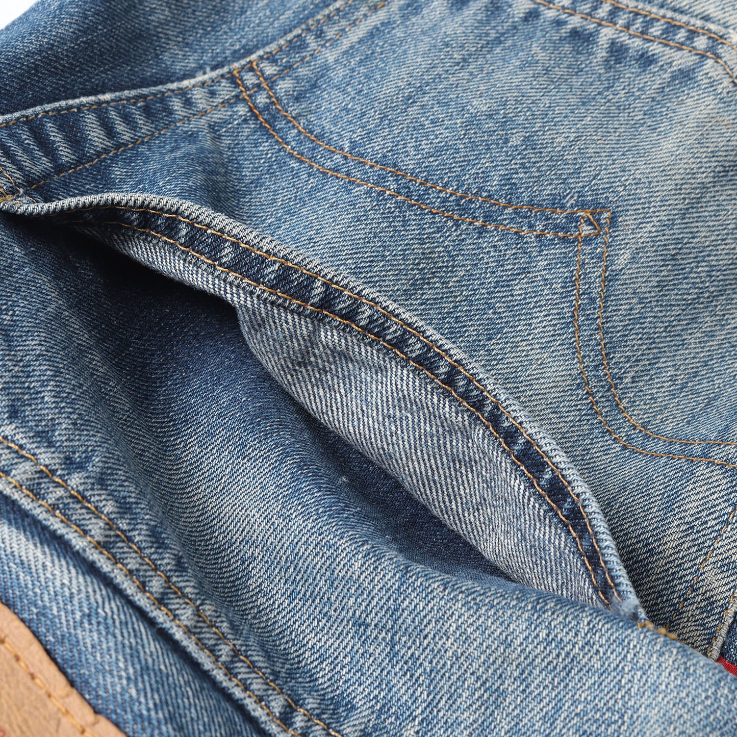 [雰囲気抜群 両耳付き] 70s 505-0217 66前期 Big E デニムパンツ / USA製 ボタン裏刻印5