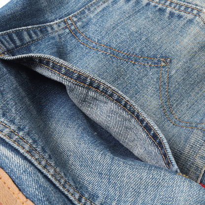 [雰囲気抜群 両耳付き] 70s 505-0217 66前期 Big E デニムパンツ / USA製 ボタン裏刻印5