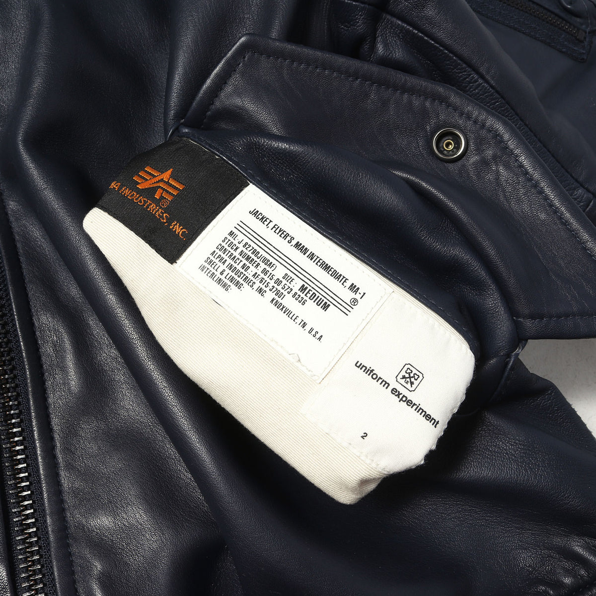 シープスキンレザー MA-1 フライトジャケット (LEATHER MA-1)