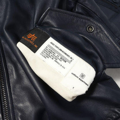 シープスキンレザー MA-1 フライトジャケット (LEATHER MA-1)