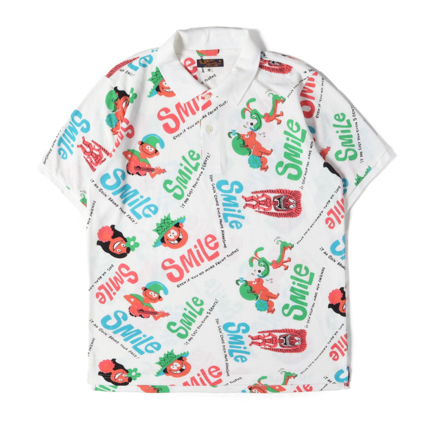 BEAMS GOLF別注 総柄デザイン 鹿の子 ポロシャツ
