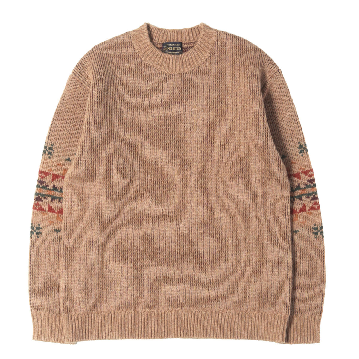 25AW ネイティブ柄 シェットランドウール クルーネック ニット