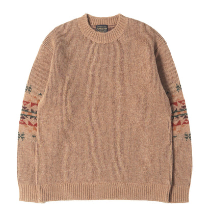 25AW ネイティブ柄 シェットランドウール クルーネック ニット