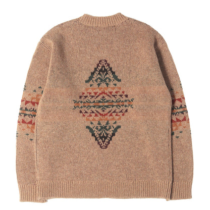 25AW ネイティブ柄 シェットランドウール クルーネック ニット