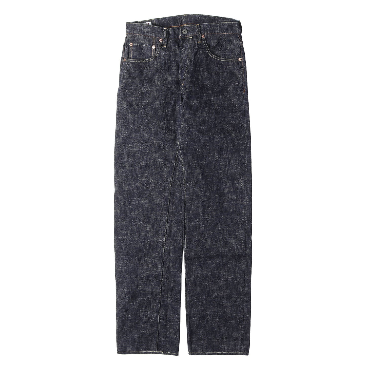 冬季限定 雪さらし加工 17oz 鬼絣 ジャストライト ストレート デニムパンツ (ONI270-Kasuri)