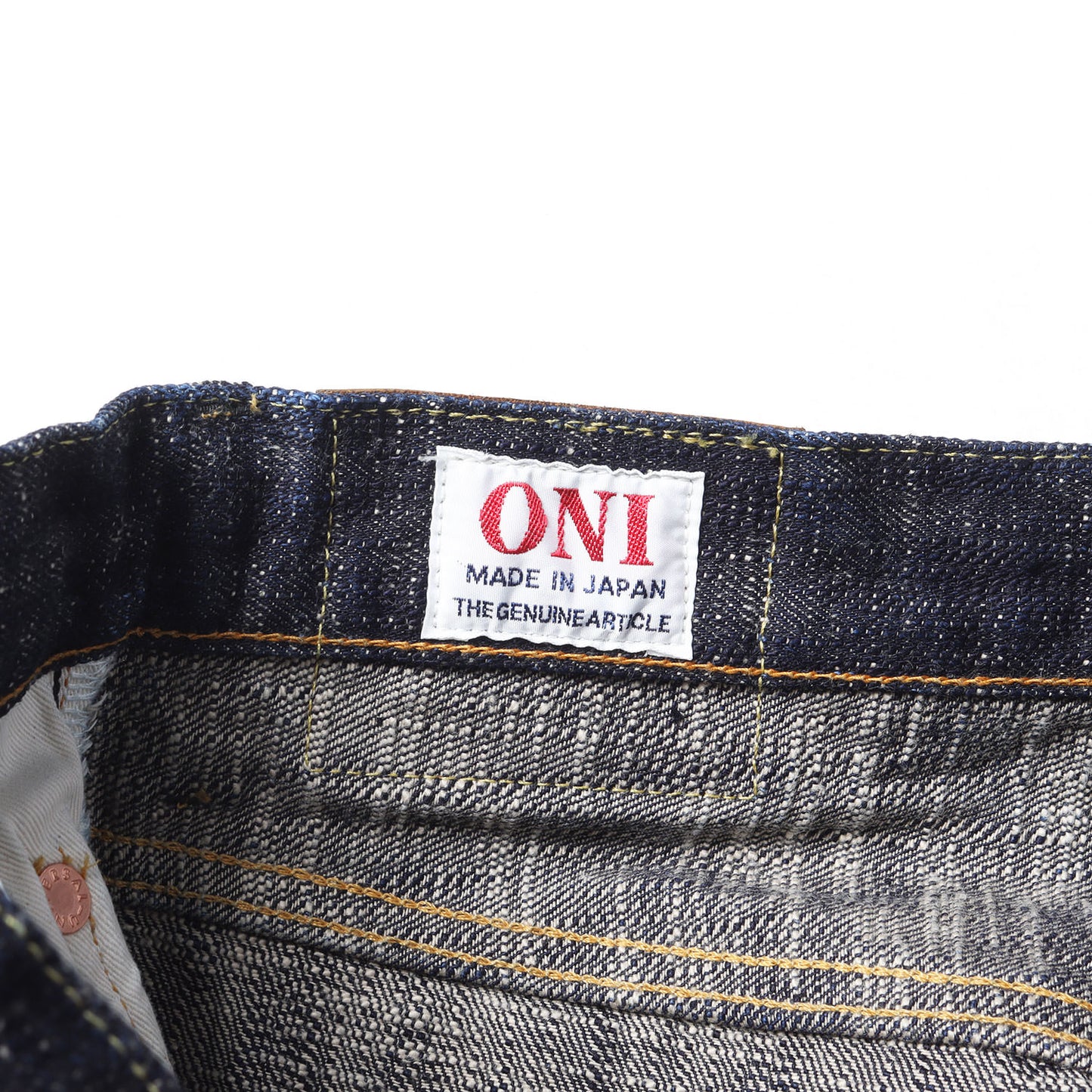 冬季限定 雪さらし加工 17oz 鬼絣 ジャストライト ストレート デニムパンツ (ONI270-Kasuri)