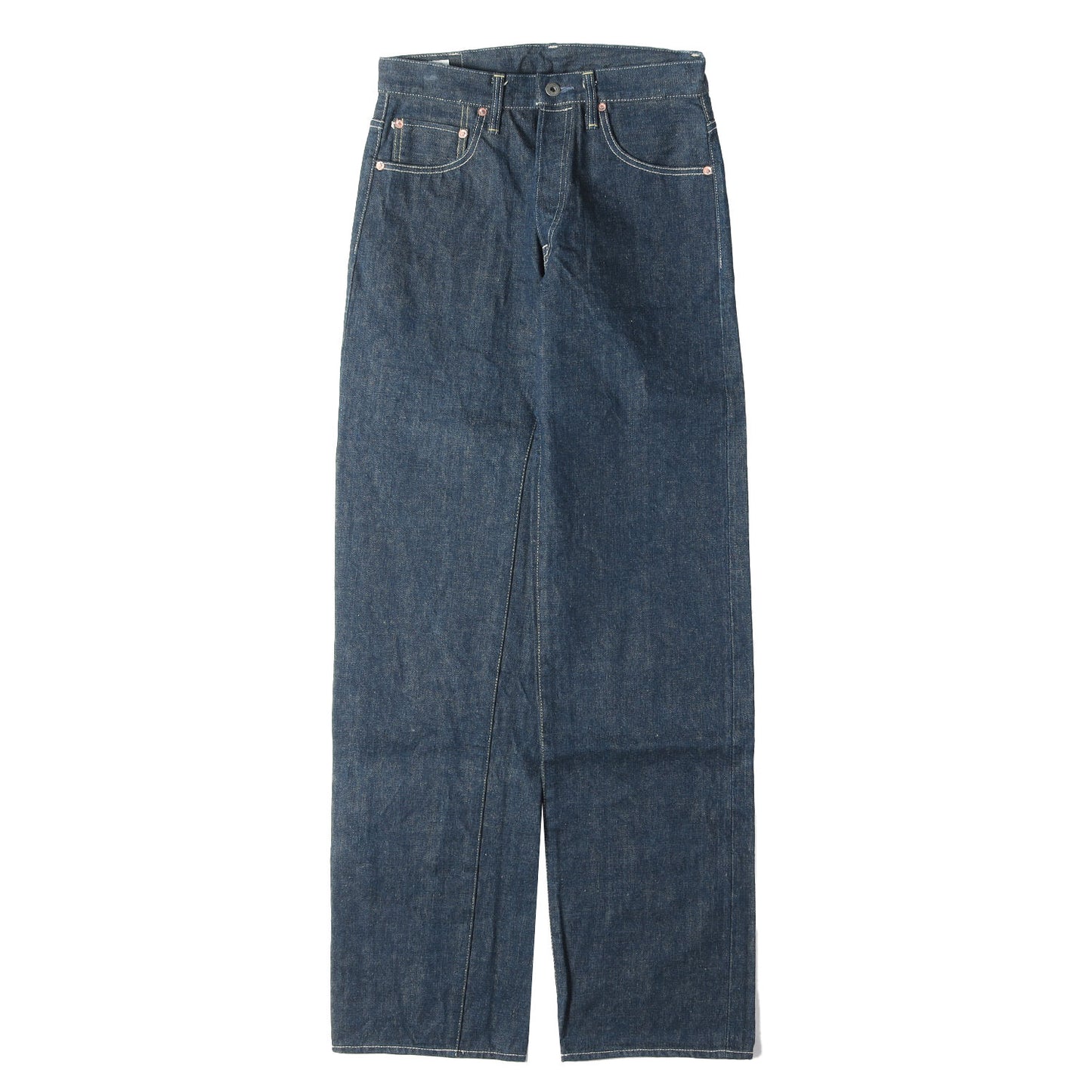 冬季限定 雪さらし加工 15oz 石川台 ワイドストレート デニムパンツ (ONI-200 Ishikawadai)