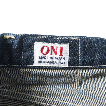 冬季限定 雪さらし加工 15oz 石川台 ワイドストレート デニムパンツ (ONI-200 Ishikawadai)