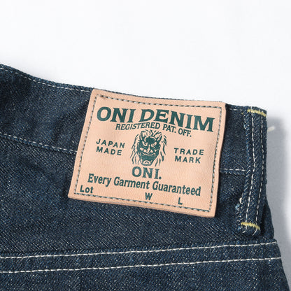 冬季限定 雪さらし加工 15oz 石川台 ワイドストレート デニムパンツ (ONI-200 Ishikawadai)