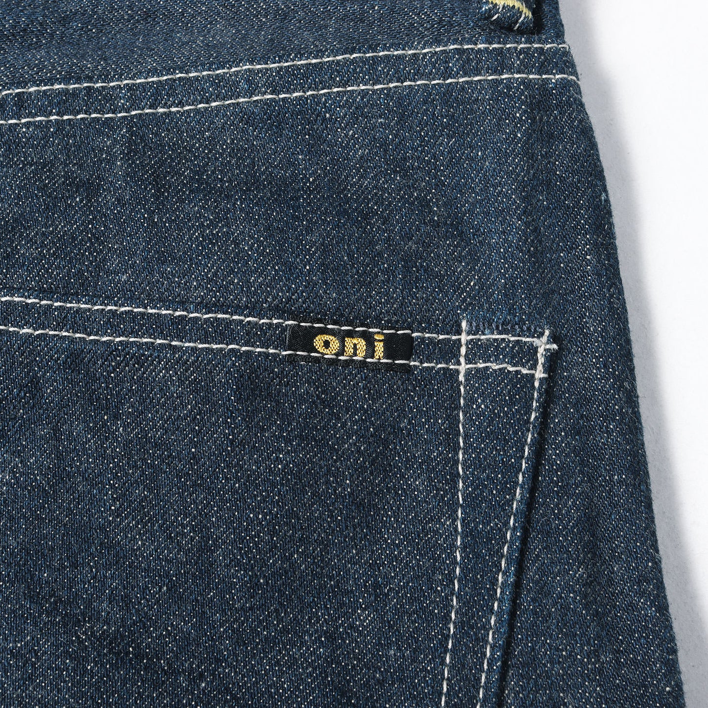 冬季限定 雪さらし加工 15oz 石川台 ワイドストレート デニムパンツ (ONI-200 Ishikawadai)