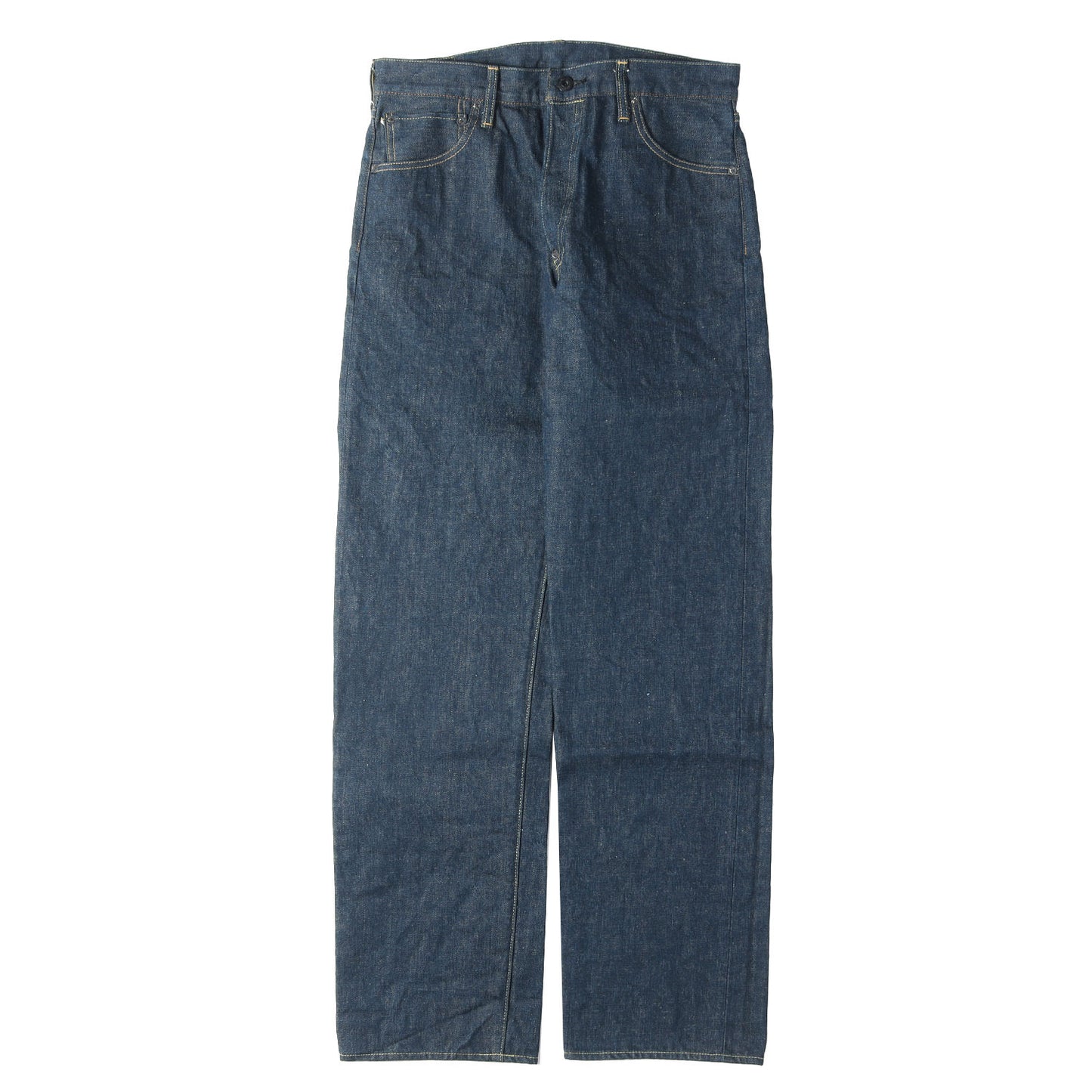 冬季限定 雪さらし加工 15oz 石川台 シンチバック ルーズストレート デニムパンツ (ONI-295 Ishikawadai)