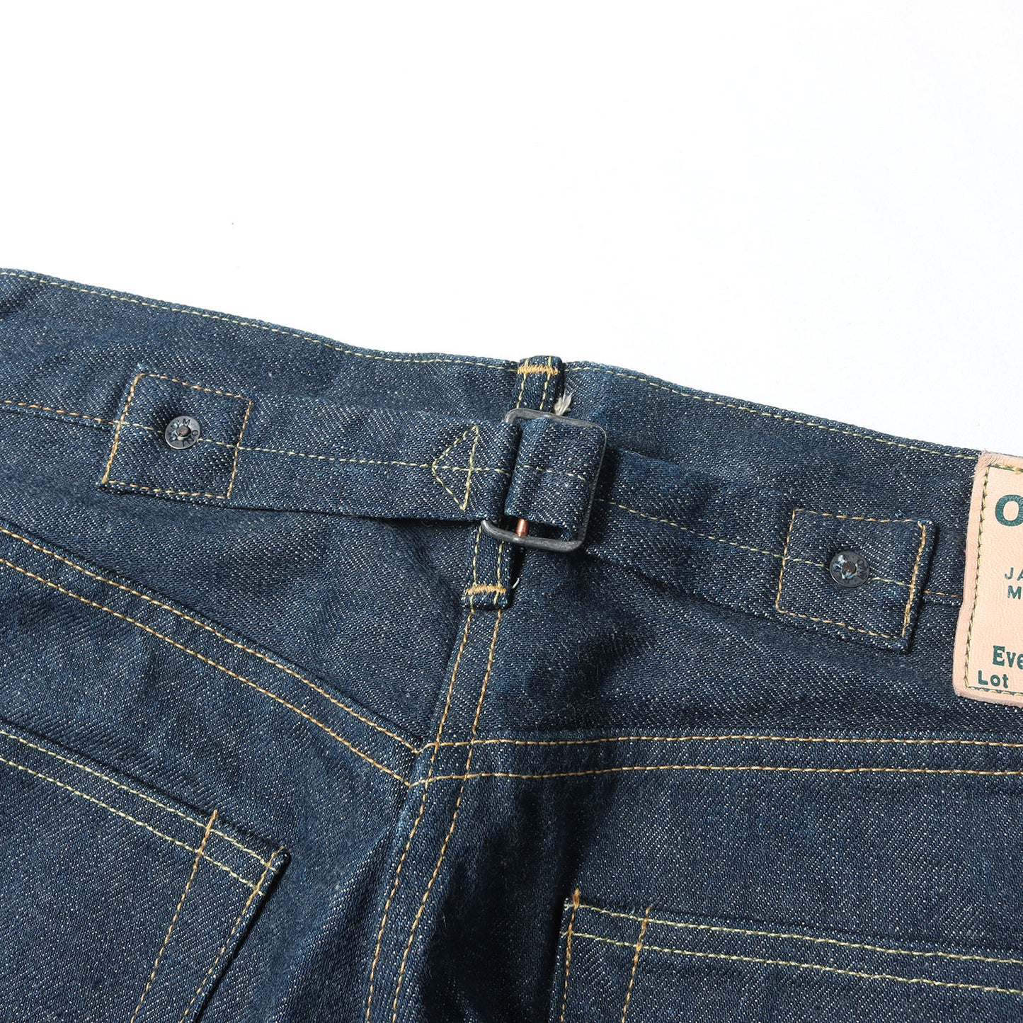 冬季限定 雪さらし加工 15oz 石川台 シンチバック ルーズストレート デニムパンツ (ONI-295 Ishikawadai)
