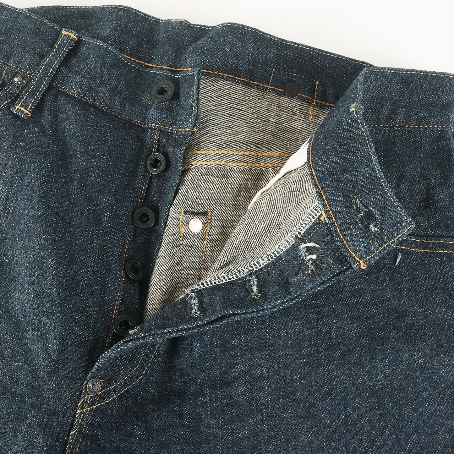 冬季限定 雪さらし加工 15oz 石川台 シンチバック ルーズストレート デニムパンツ (ONI-295 Ishikawadai)