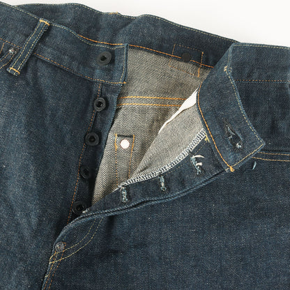 冬季限定 雪さらし加工 15oz 石川台 シンチバック ルーズストレート デニムパンツ (ONI-295 Ishikawadai)