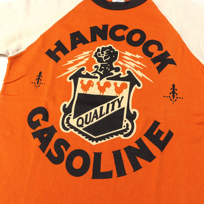HANCOCK GASOLINE プリント 3トーン Tシャツ