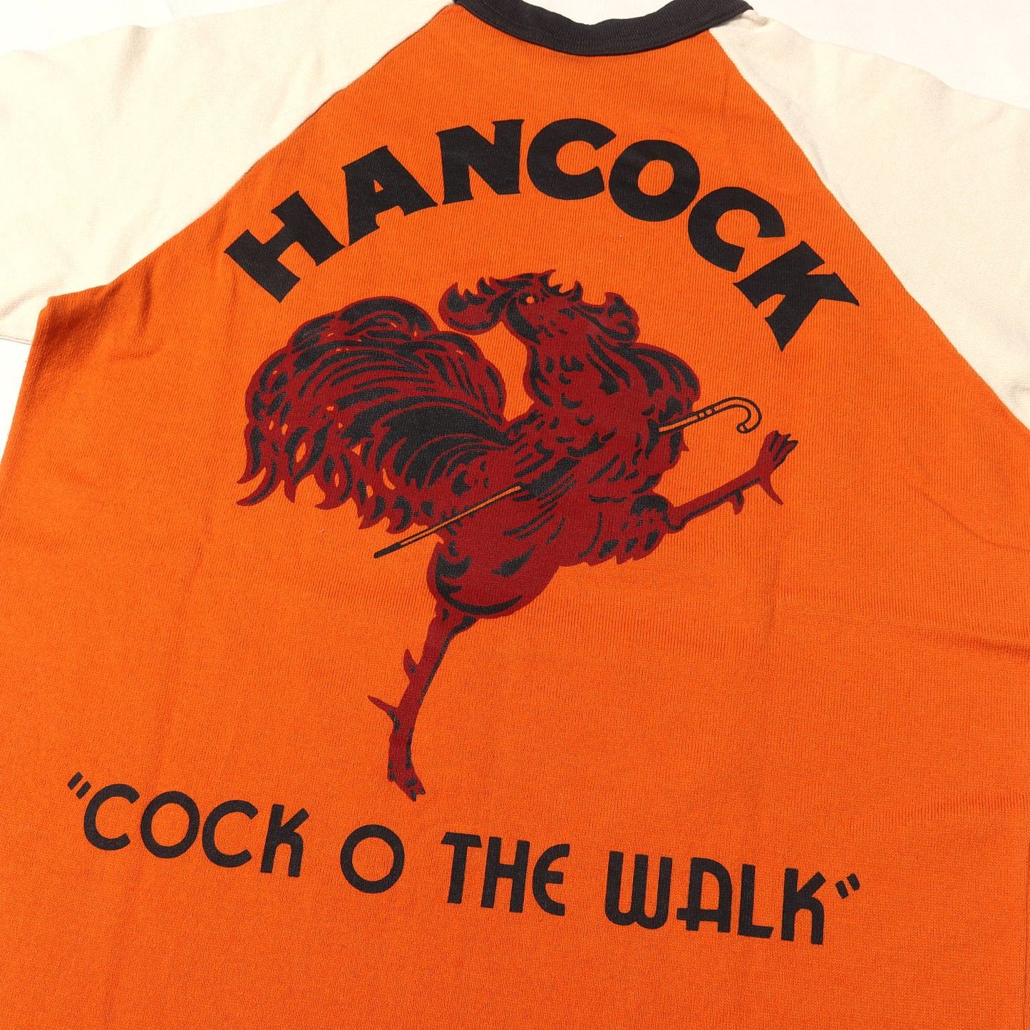 HANCOCK GASOLINE プリント 3トーン Tシャツ