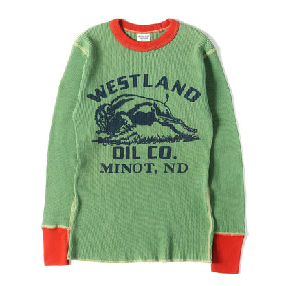 プリント 2トーン サーマル ロングスリーブ Tシャツ (POWER WEAR)