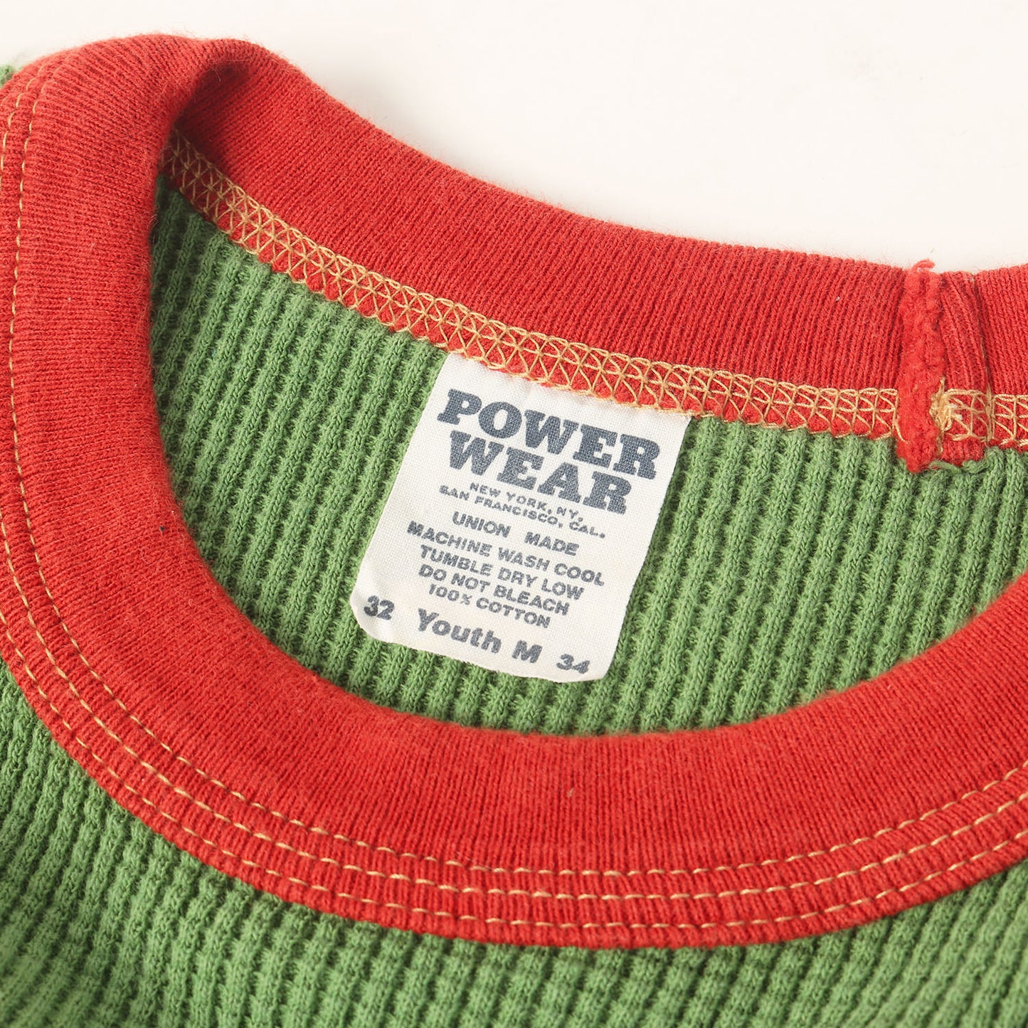 プリント 2トーン サーマル ロングスリーブ Tシャツ (POWER WEAR)