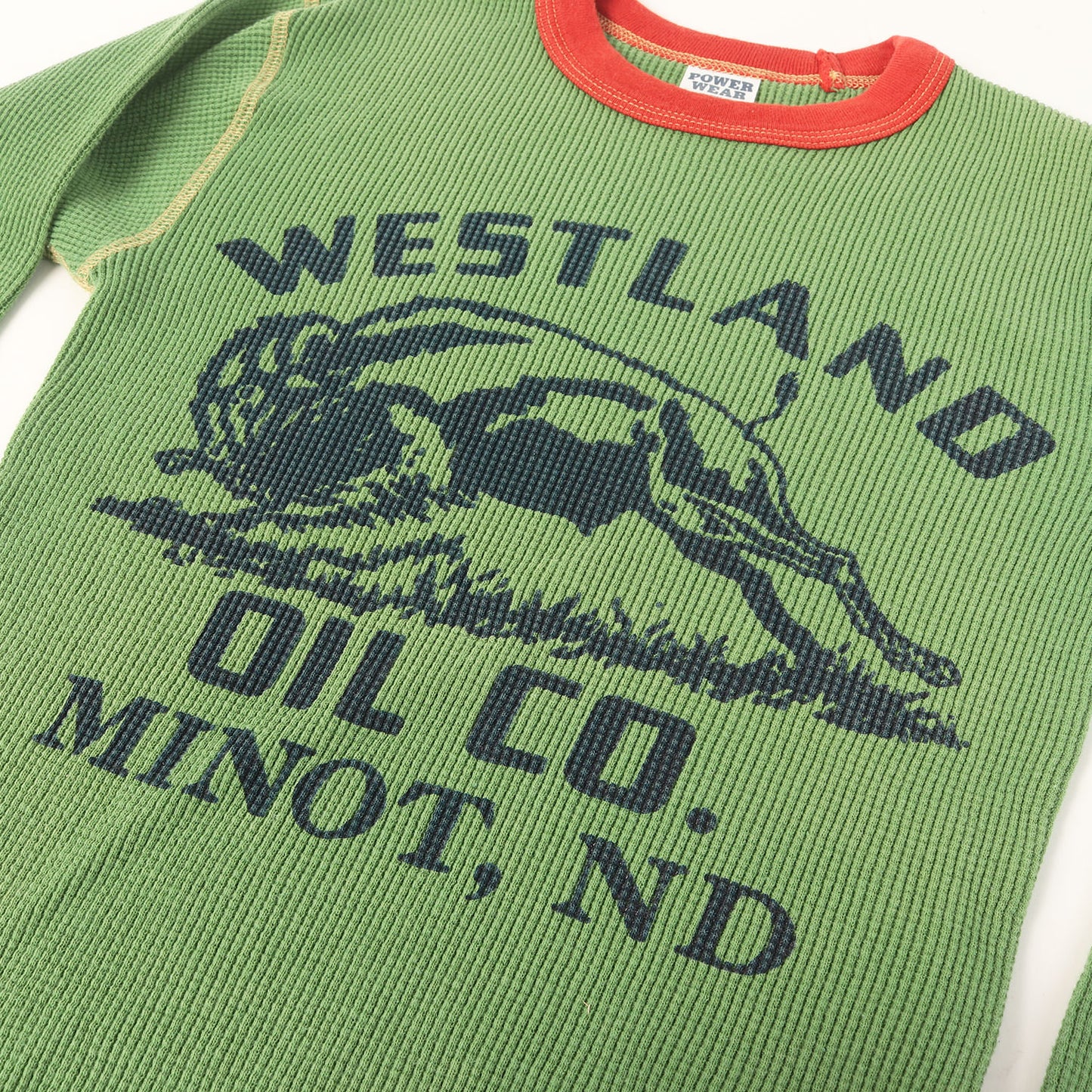プリント 2トーン サーマル ロングスリーブ Tシャツ (POWER WEAR)