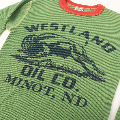 プリント 2トーン サーマル ロングスリーブ Tシャツ (POWER WEAR)
