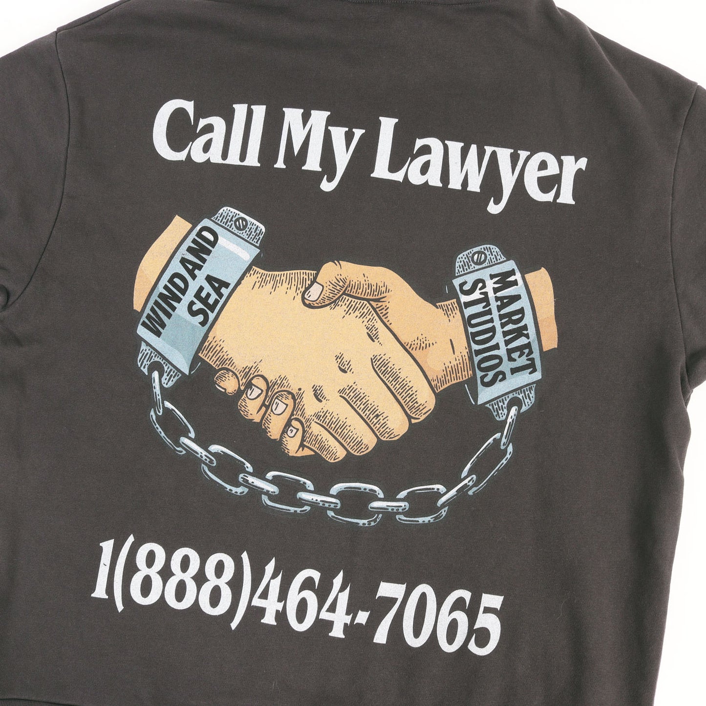 25SS ×MARKET グラフィック スウェットパーカー(CALL MY LAWYER HOODED SWEAT SHIRT)