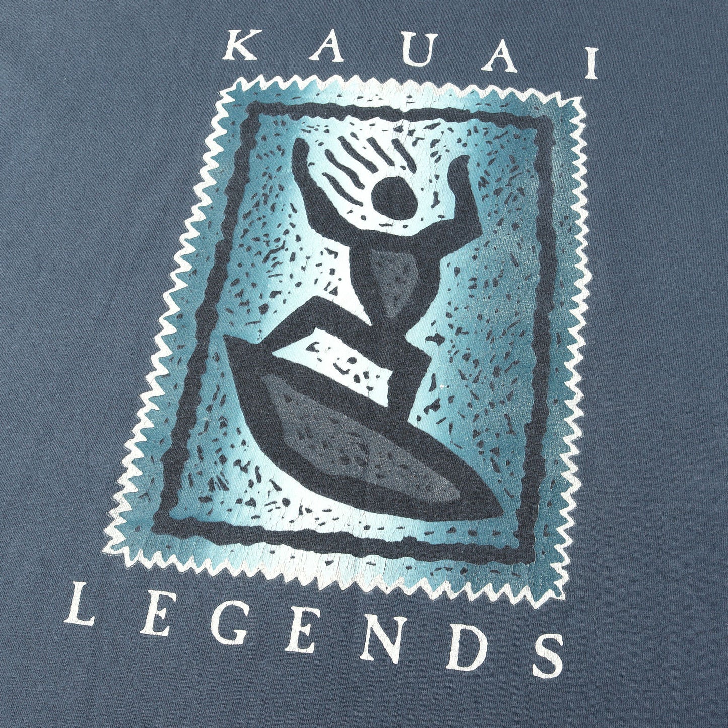 [Goodデザイン] 90s KAUAI LEGENDS アイコンプリント Tシャツ / USA製 Murina