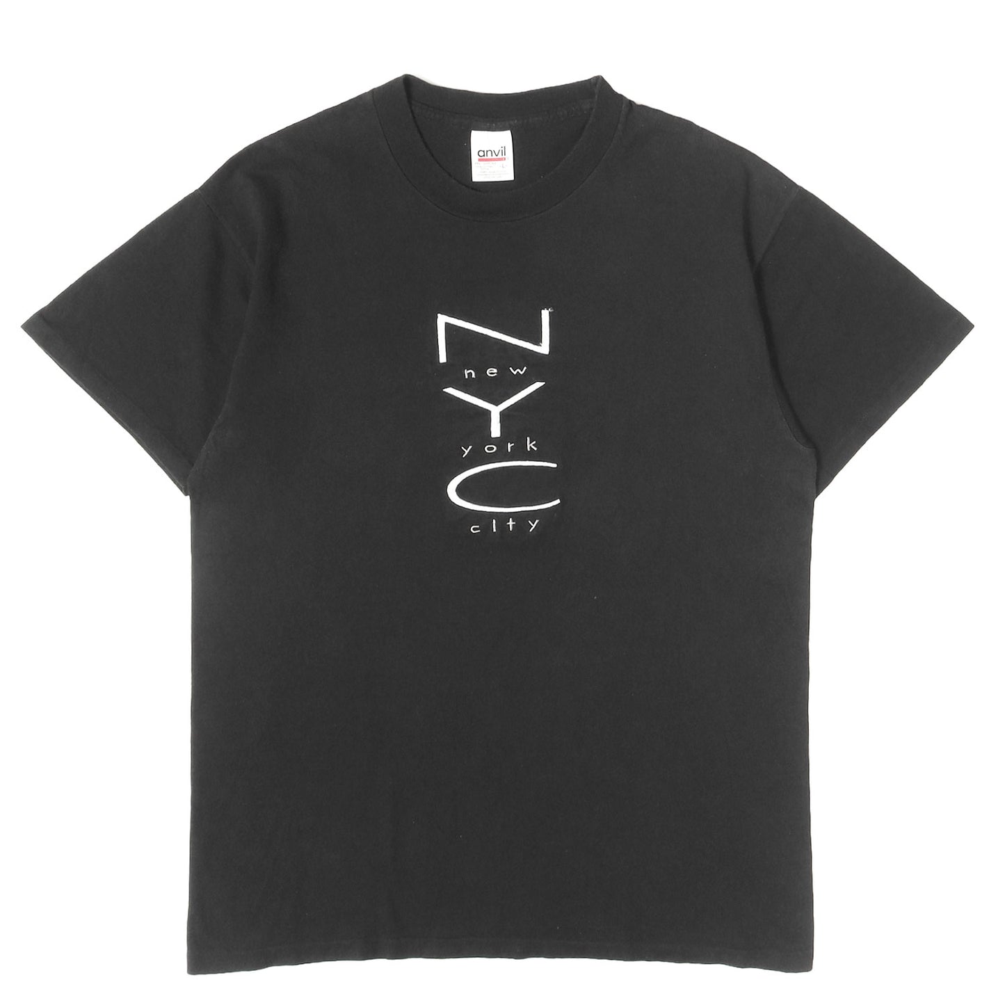 90s NYC / NEW YORK CITY ロゴ刺繍 Tシャツ / ホンジュラス製 anvil