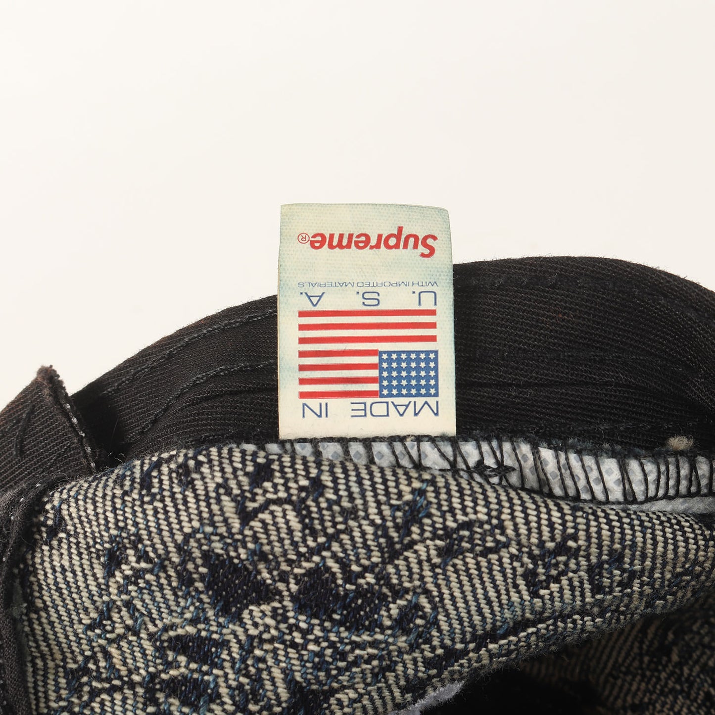 25SS バンダナ柄 ジャガード デニム BOXロゴ キャンプキャップ(Bandana Jacquard Denim Camp Cap)