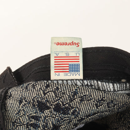 25SS バンダナ柄 ジャガード デニム BOXロゴ キャンプキャップ(Bandana Jacquard Denim Camp Cap)