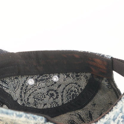 25SS バンダナ柄 ジャガード デニム BOXロゴ キャンプキャップ(Bandana Jacquard Denim Camp Cap)