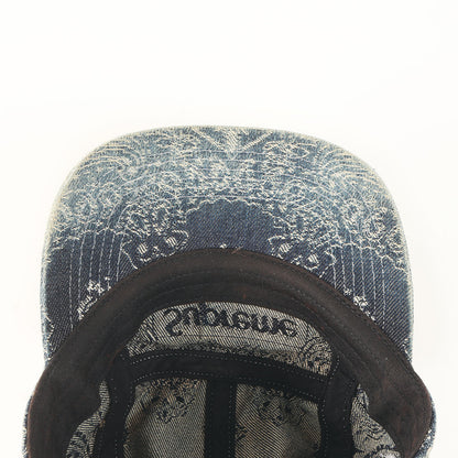 25SS バンダナ柄 ジャガード デニム BOXロゴ キャンプキャップ(Bandana Jacquard Denim Camp Cap)