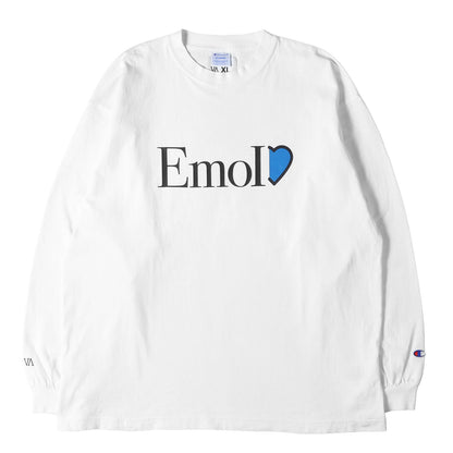 ×Champion EmoIロゴ ロングスリーブ ヘビー Tシャツ(L/S Tee - 003)