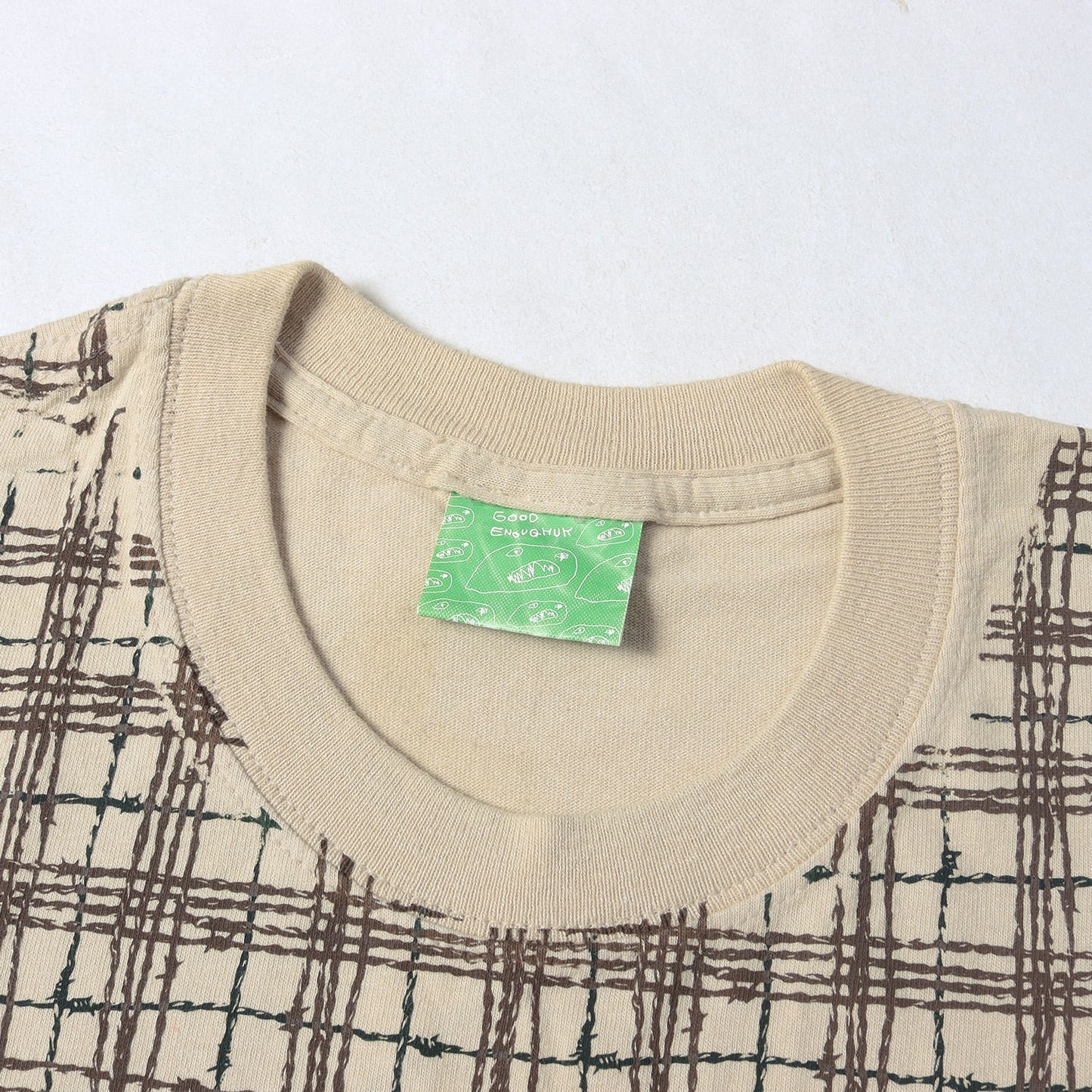 00s GOODENOUGHUK 裾ロゴ バーブワイヤー プリント Tシャツ