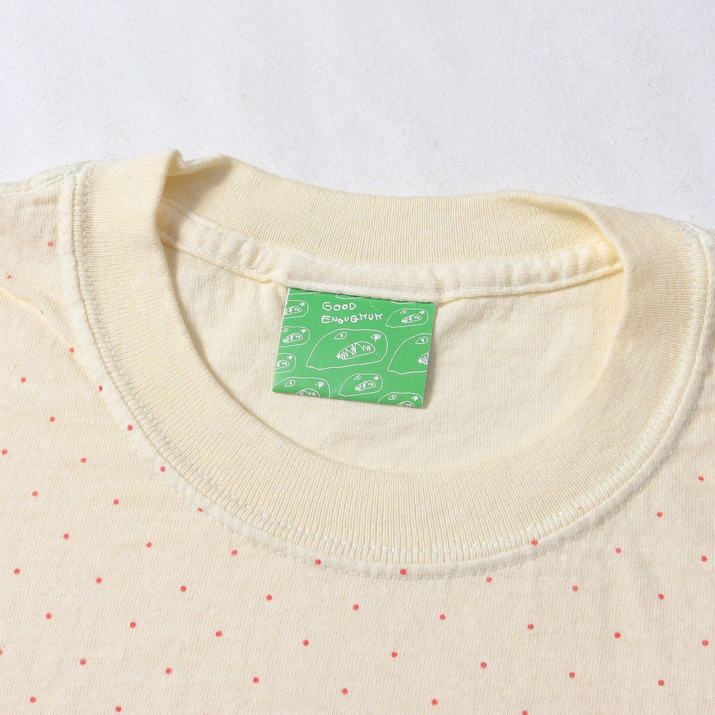 00s GOODENOUGHUK ピンドットプリント Tシャツ