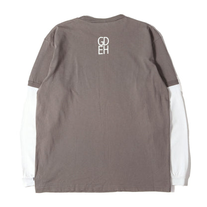 00s GDEHロゴ 切替し ロングスリーブ Tシャツ