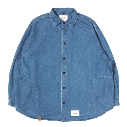 24SS オーバーサイズ ウォッシュド デニムシャツ(WCPO 02 / LS / COTTON. DENIM)